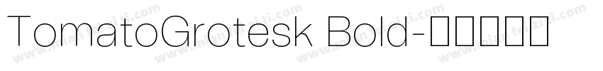 TomatoGrotesk Bold字体转换